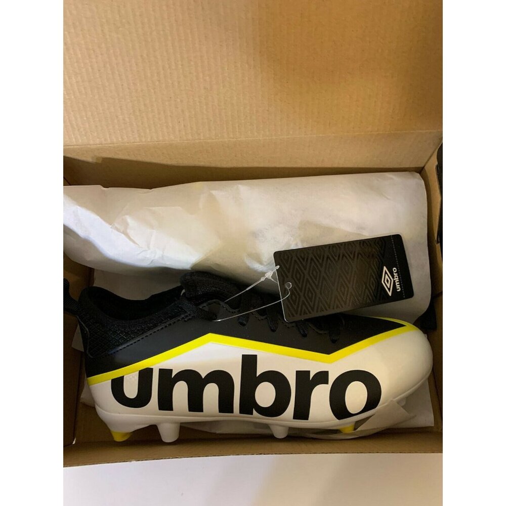 Youth Umbro Finale‎ Soccer Football Cleats White Black Yellow Big Kid’s Size 3Y